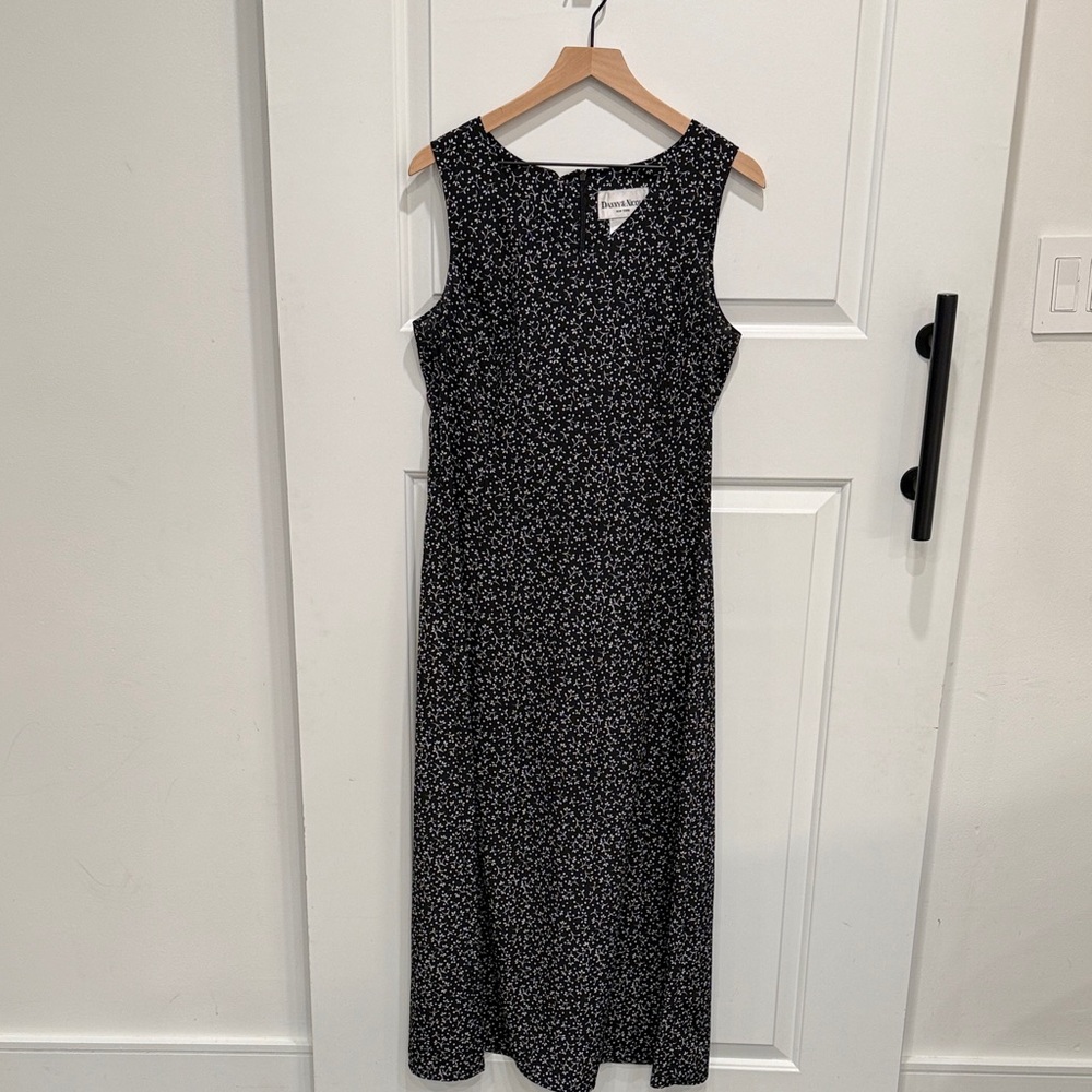 Danny & Nicole Vintage Black and White Floral Maxi Dress